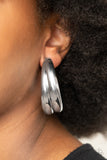 Colossal Curves - Silver Paparazzi Earrings