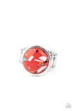 Marble Mosaic - Red Paparazzi Ring