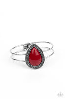 Over The Top Pop - Red Paparazzi Cuff Bracelet
