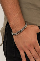 Rustic Reveler - Silver Paparazzi Cuff Bracelet