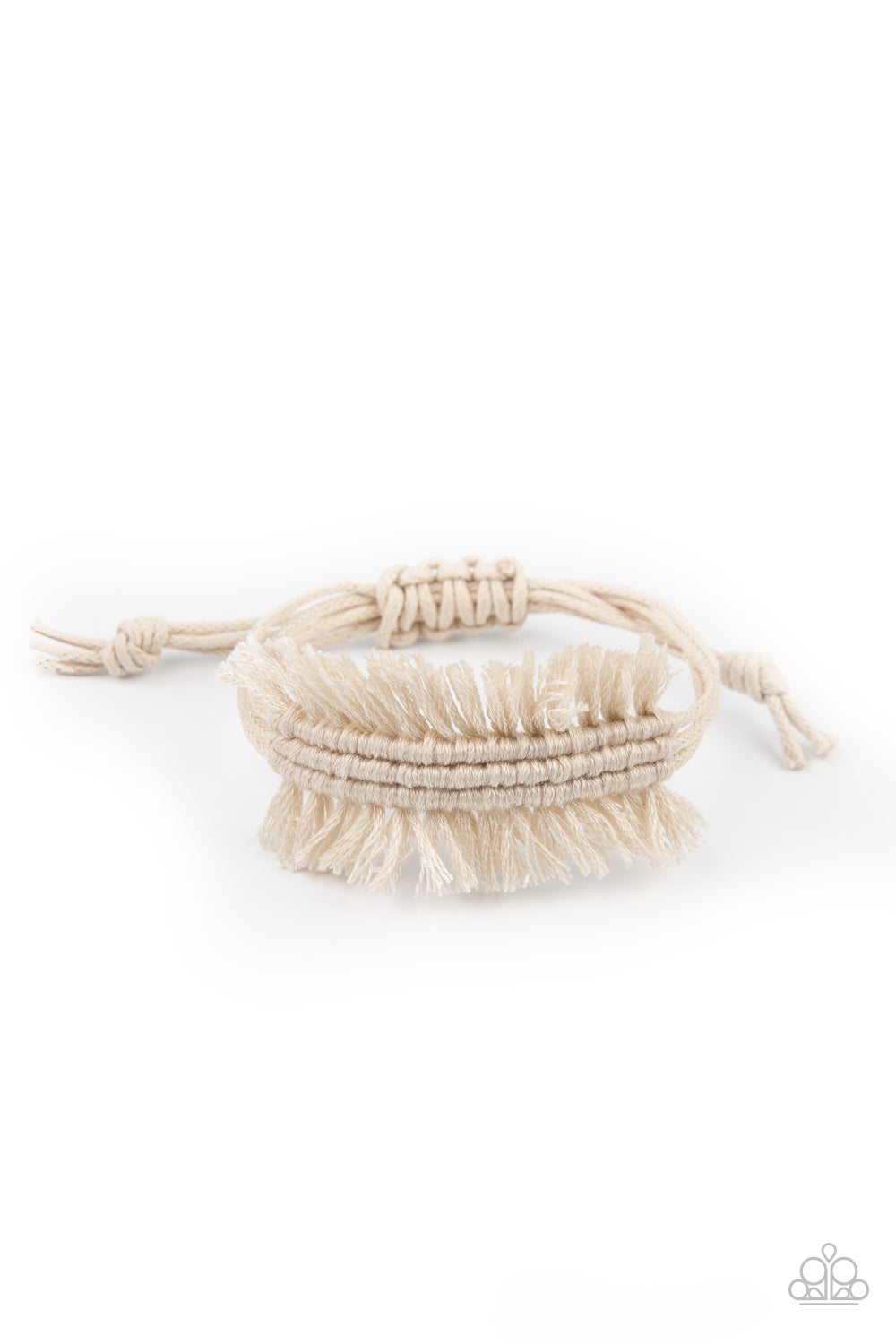Make Yourself at HOMESPUN - White Paparazzi Bracelet