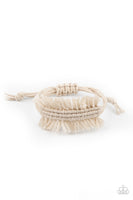 Make Yourself at HOMESPUN - White Paparazzi Bracelet