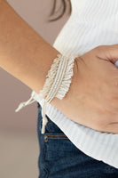 Make Yourself at HOMESPUN - White Paparazzi Bracelet