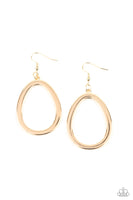 Casual Curves - Gold Paparazzi Earrings