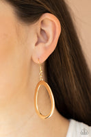 Casual Curves - Gold Paparazzi Earrings