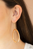 Casual Curves - Gold Paparazzi Earrings