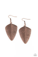 One Of The Flock - Copper Paparazzi Earrings