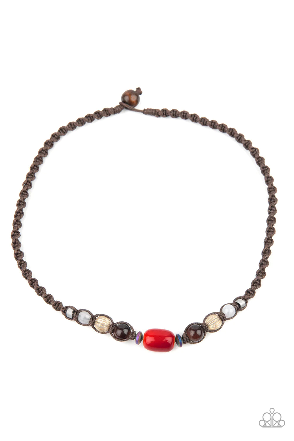 Put up a Beachfront Red Paparazzi Urban Necklace