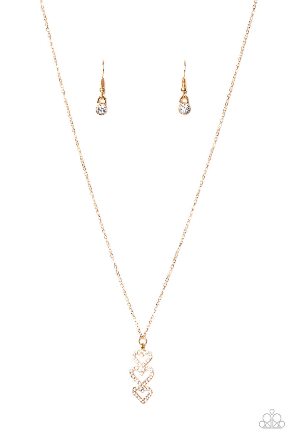 With All Your HEARTS - Gold Paparazzi Necklace