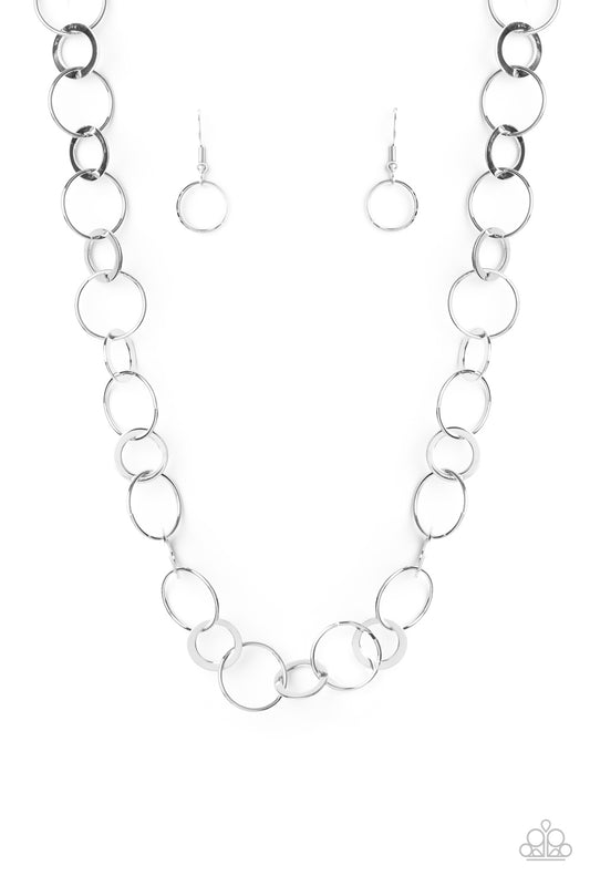 Revolutionary Radiance - Silver Paparazzi Choker Necklace