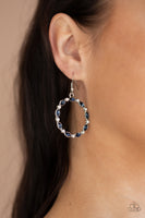 Crystal Circlets - Blue Paparazzi Earrings