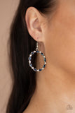 Crystal Circlets - Blue Paparazzi Earrings