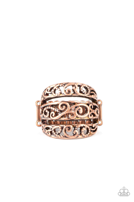 FRILLED To Be Here - Copper Paparazzi Ring