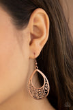 Stylish Serpentine - Copper Paparazzi Earrings
