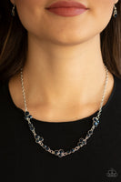Gorgeously Glistening - Blue Paparazzi Necklace