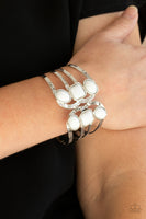 Mystified - White Paparazzi Cuff Bracelet