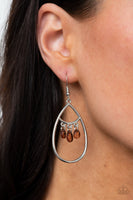 Shimmer Advisory - Brown Paparazzi Earrings