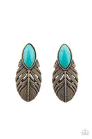 Rural Roadrunner - Brass Paparazzi Earrings