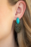 Rural Roadrunner - Brass Paparazzi Earrings