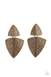 PRIMAL Factors - Brass Paparazzi Earrings