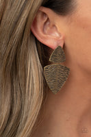 PRIMAL Factors - Brass Paparazzi Earrings