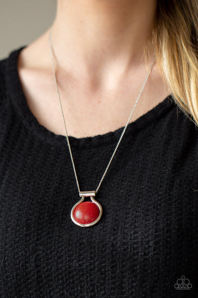 Patagonian Paradise - Red Paparazzi Necklace