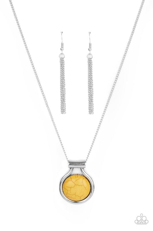 Patagonian Paradise - Yellow Paparazzi Necklace