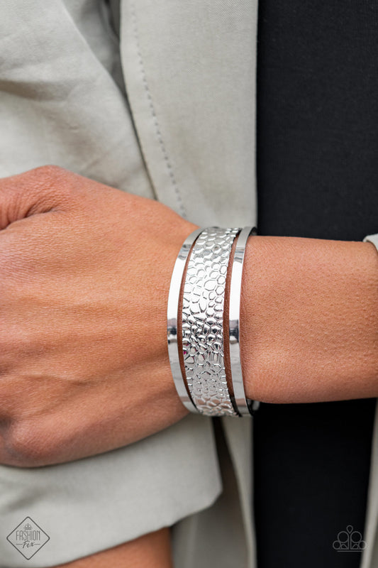 Jungle Jingle - Silver Paparazzi Cuff Bracelet