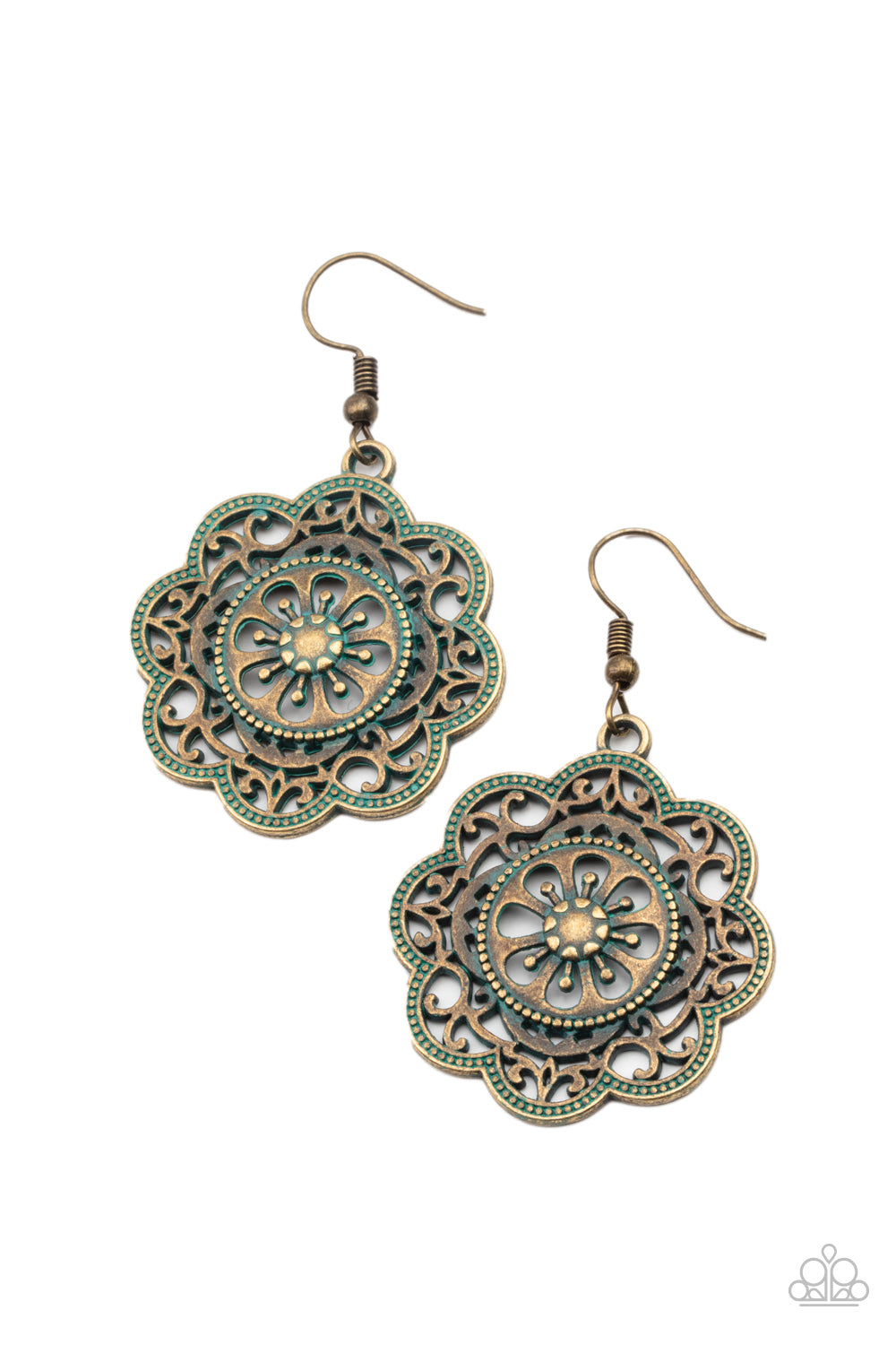Western Mandalas - Brass Paparazzi Earrings