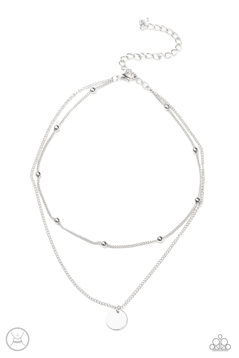 Modestly Minimalist Silver Paparazzi Choker Necklace