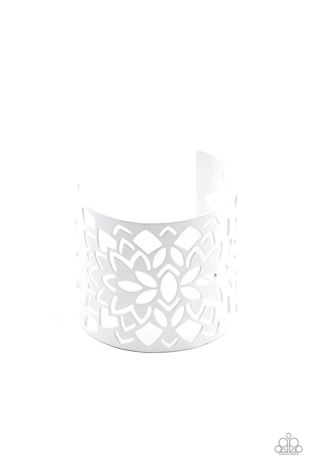 Hacienda Hotspot - White Paparazzi Cuff Bracelet