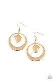 Rounded Radiance - Gold Paparazzi Earrings
