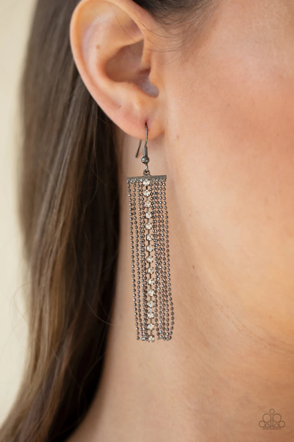 Another Day, Another DRAMA Black Paparazzi Earrings