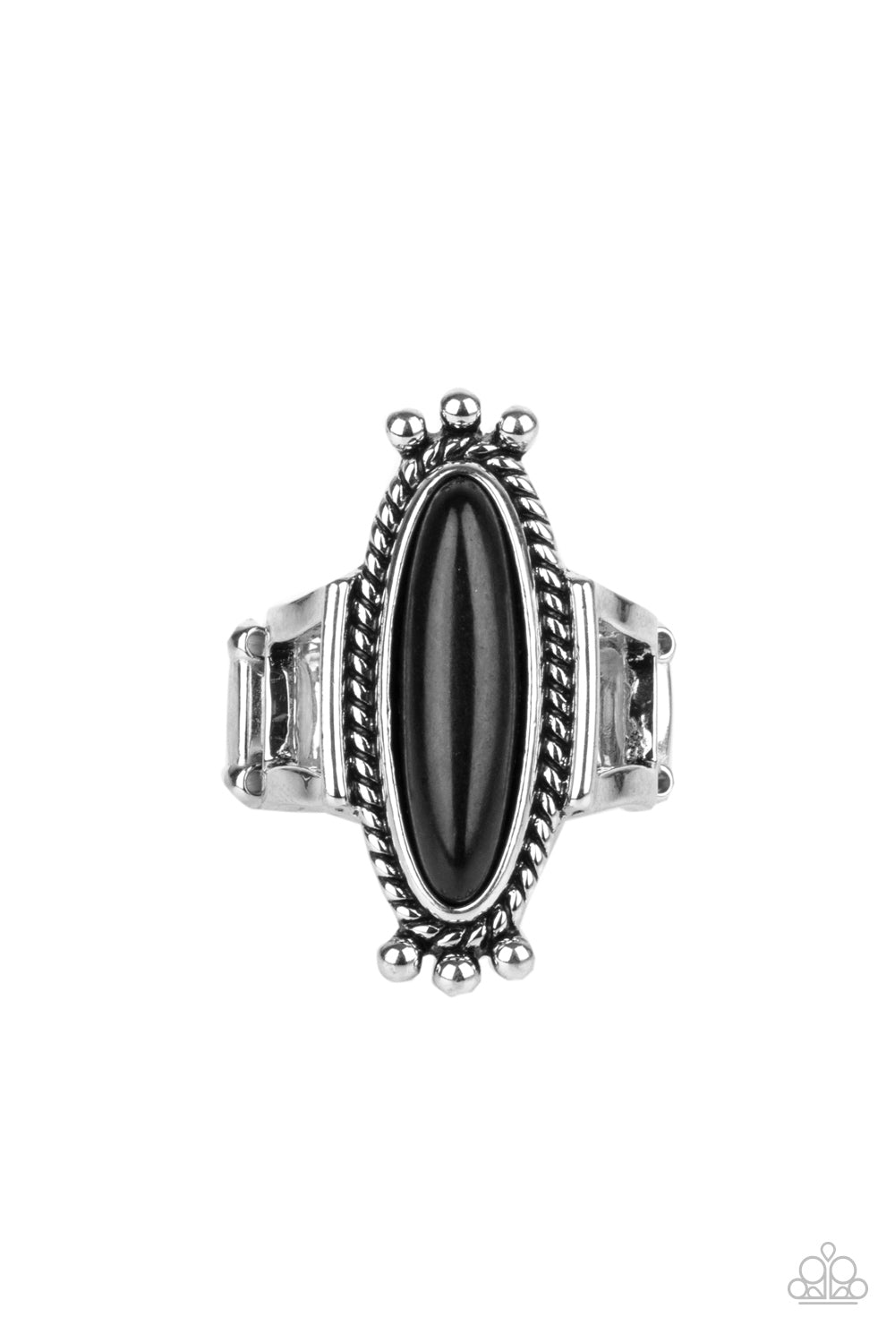 Sahara Escape - Black Paparazzi Ring