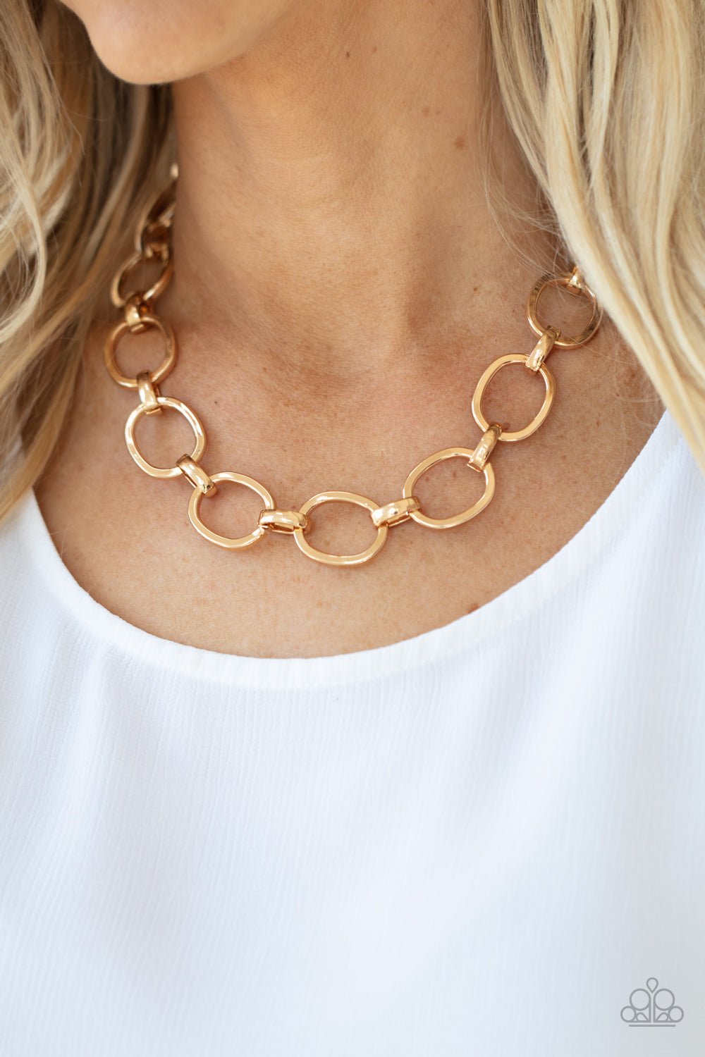 HAUTE-ly Contested - Gold Paparazzi Necklace