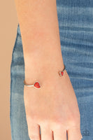 Romantically Rustic - Red Paparazzi Cuff Bracelet
