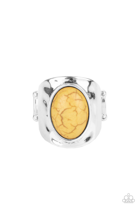 Elemental Essence - Yellow Paparazzi Ring