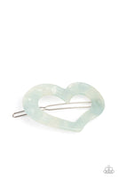 HEART Not to Love - Blue Paparazzi Hair Clip