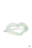 HEART Not to Love - Blue Paparazzi Hair Clip