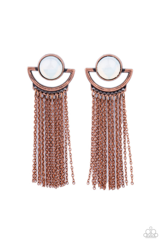 Opal Oracle - Copper Post Paparazzi Earrings