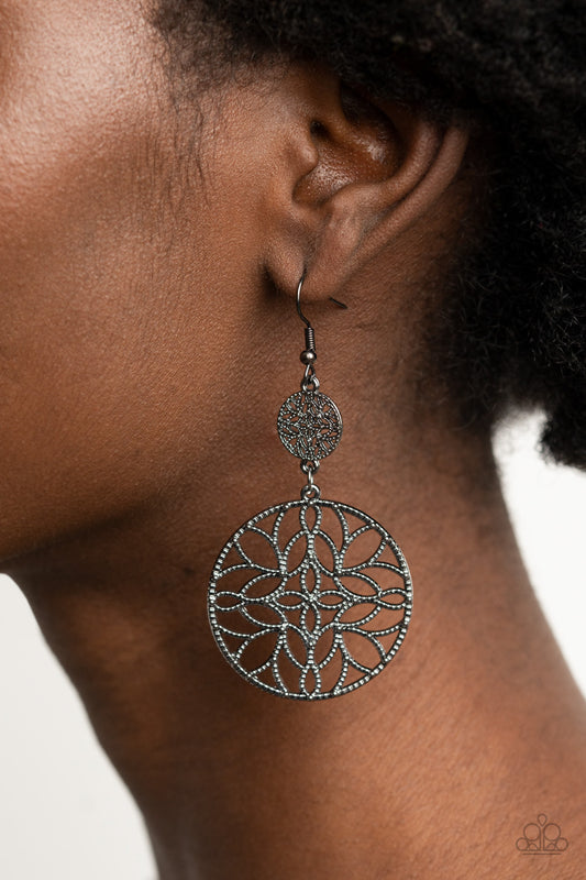 Mandala Eden - Black Paparazzi Earrings