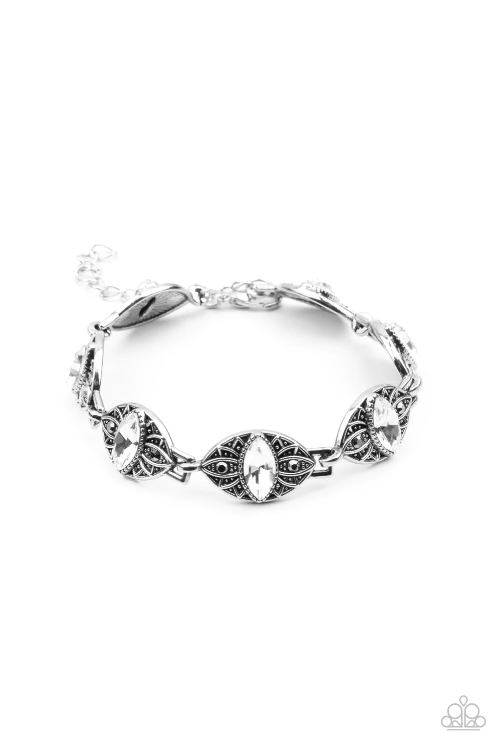 Crown Privilege White Paparazzi Bracelet
