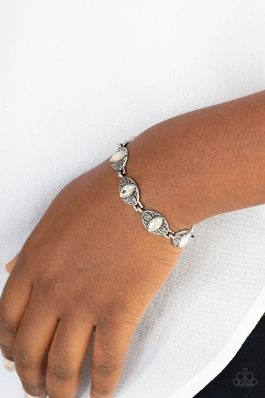 Crown Privilege White Paparazzi Bracelet