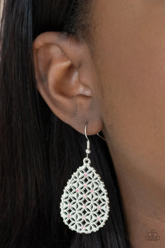 Glorious Gardens Pink Paparazzi Earrings