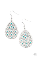 Glorious Gardens - Blue Paparazzi Earrings