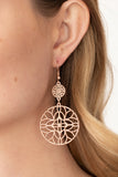 Mandala Eden - Rose Gold Paparazzi Earrings
