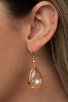 Drop-Dead Duchess - Gold Paparazzi Earrings