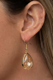 Drop-Dead Duchess - Gold Paparazzi Earrings