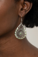 Icy Mosaic - Green Paparazzi Earrings