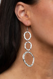 So OVAL It! - Silver Paparazzi Earrings